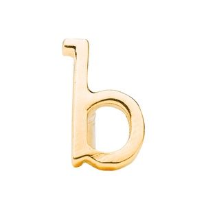 "b" stud earring